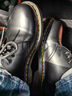 馬丁博士（Dr.Martens）1461 Smooth新男女爆光面皮薄底皮鞋單鞋 黑色 36 曬單實(shí)拍圖