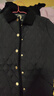 SCOFIELD簡約翻領(lǐng)英倫風寬松絎縫女裝棉服外套春秋新款 黑色 M 165 曬單實拍圖