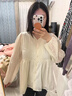 革曼孕婦裝春秋裝遮肚子2025新款時(shí)尚刺繡長(cháng)袖娃娃衫孕婦上衣寬松套裝 杏色上衣(長(cháng)袖) XL(建議130-150斤) 曬單實(shí)拍圖