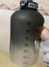 噸噸炫彩噸噸桶大容量水杯男耐高溫運動水壺王一博戶外耐高溫頓頓桶 黑灰派對 2.5L 曬單實拍圖