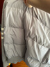 鴨鴨（YAYA）【90+系列】輕薄羽絨服女小眾針織拼接鴨絨小個(gè)子短款保暖外套XB 灰色 XL 曬單實(shí)拍圖