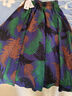 恒源祥秋冬季新款民族風(fēng)復古高腰半身裙中長(cháng)款冬裙大碼舞裙子大擺長(cháng)裙女 藍底樹(shù)葉 XL 曬單實(shí)拍圖