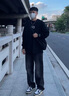 加長版牛仔褲男款瘦高個子190長褲寬松185褲子春秋季110-115CM 【加絨】黑色褲長115CM XL 曬單實拍圖