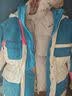 鴨鴨（YAYA）兒童羽絨服女童新中長款加厚時(shí)尚撞色工裝冬季中大童裝外套WJ 米色 130 曬單實(shí)拍圖