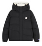 Champion冠軍連帽羽絨服女新款潮牌短款保暖加厚外套戶外 黑色 M  曬單實拍圖