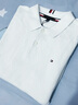 TOMMY HILFIGER【純色肌理感】25夏季男純棉通勤POLO襯衫領(lǐng)短袖針織衫04331 米白色YBI XL （推薦：165-180斤） 曬單實拍圖