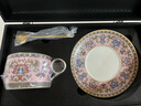 蘇氏陶瓷（SUSHI CERAMICS）鎏銀琺瑯彩纏枝蓮咖啡杯粉色茶杯非遺大師鄭文強作品 曬單實拍圖