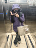 波司登（BOSIDENG）【斷碼清倉】奧萊冬季三合一鵝絨男女同款情侶裝短款連帽寬松外套 海霧紫6267 L 170/92A 曬單實(shí)拍圖