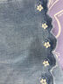 茵曼女童牛仔褲小花刺繡2025春季兒童中大童喇叭褲女孩百搭休閑褲 牛仔藍(lán) 170 曬單實(shí)拍圖