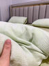 BLISS出品四件套純棉100%a類裸睡床上用品全棉高端輕奢高級感 愛在春秋-綠 A類母嬰級全棉三層紗 1.8米床 床單款 四件套-被套200×230cm 曬單實拍圖