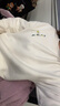 哈吉斯（HAZZYS）女裝 春秋季拼色LOGO休閑圓領(lǐng)活力衛(wèi)衣ABTSE0BCF03 白色WT M (160/84A 38) 曬單實(shí)拍圖