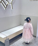 G.DUCKKIDS小黃鴨庫洛米童裝女童秋冬加絨加厚連衣裙冬裝新款寶寶洋氣公主裙 粉紅色 水貂絨庫洛米裙 120cm 曬單實(shí)拍圖