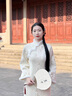 布伊特冬季旗袍麂皮絨加絨刺繡新中式國風(fēng)女裝連衣裙新款高端修身絕美 白珍珠 M 曬單實(shí)拍圖
