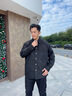 Calvin KleinJeans春秋男士潮流復(fù)古貼袋c(diǎn)k按扣翻領(lǐng)燈芯絨棉服外套J327311 BEH-太空黑 L 曬單實拍圖