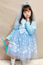 迪士尼（Disney）女童愛莎公主裙子2025夏季新款兒童裝艾莎冰雪奇緣連衣裙春秋款 【加絨】發(fā)光藍(lán)+頭紗冠棒 2265 110 建議身高100cm左右 曬單實(shí)拍圖