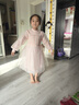 喜茸2-11歲小孩子冬天穿的秋冬裝新款女童時(shí)尚網(wǎng)紗泡泡袖公主裙兒童洋氣針織蓬蓬連衣裙 粉紅色(加絨加厚) 140 建議身高125CM-130CM 曬單實(shí)拍圖