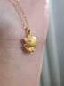 中國(guó)黃金（CHINA GOLD）黃金吊墜小貓吊墜項(xiàng)鏈女足金琺瑯貓咪掛墜送老婆女友七夕禮物 足金吊墜+925鏈【約2.5g】 曬單實(shí)拍圖