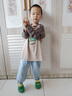 G.DUCKKIDS男童t恤長袖薄款兒童純棉打底衫2021春秋款中大童拼接男寶寶印花 2836杏色qqsasms 140碼建議130-140cm9-10歲cm 曬單實拍圖
