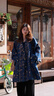 三吉黑花【金玉棠】國風(fēng)新中式外套女秋冬季獨特超好看大衣長短款 靛藍長 S 曬單實拍圖
