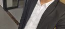 花花公子西服套裝男休閑韓版商務(wù)職業(yè)正裝三件套修身結婚伴郎新郎西裝外套 黑色兩扣西服+西褲+襯衫+領(lǐng)帶 3XL 曬單實(shí)拍圖