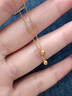 中國黃金（CHINA GOLD）18K金耳線(xiàn)流蘇圓球K金耳飾女送女友生日禮物 一對 約0.7g 曬單實(shí)拍圖