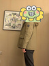 波司登（BOSIDENG）羽絨服男短款連帽加厚新國標90絨商場同款寬松休閑外套 工裝卡其7522 XL 185/104A 體重約160-170斤 曬單實拍圖