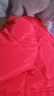 皮爾卡丹（pierre cardin）女童棉服加厚冬裝2024新款兒童中大童棉衣可愛中長款洋氣外套 紅色 140 曬單實(shí)拍圖