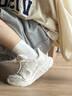 安踏女鞋休閑鞋子女2025新款秋季小千禧皮面老爹鞋戶(hù)外厚底增高旅游鞋 泥沙灰/象牙白 37.5 曬單實(shí)拍圖
