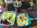 sistema進(jìn)口三明治盒子飯盒水果保鮮盒零食盒點(diǎn)心便當(dāng)盒學(xué)生兒童春游餐盒 沙拉餐盒1.1L帶刀叉1356顏色隨機(jī) 曬單實(shí)拍圖
