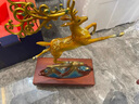 春錦秋鯉銅鹿擺件客廳入戶玄關(guān)酒柜裝飾品辦公室桌面喬遷開業(yè)禮物 【順豐】TF一路發(fā)財(cái)鹿延禧紅配底 曬單實(shí)拍圖