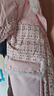 安奈兒（Annil）童裝女童羽絨服小香風(fēng)印花冬裝毛領(lǐng)保暖寬松中長款 粉白花 170 曬單實拍圖