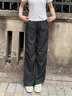 匹克工裝褲女秋季新品戶(hù)外防水防曬傘兵褲寬松顯瘦顯高直筒休閑運動(dòng)褲 黑色 S 曬單實(shí)拍圖