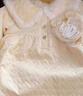 巴拉巴拉兒童裙子款寶寶秋冬連衣裙女童公主裙棉服大翻領(lǐng)夾棉 曬單實(shí)拍圖