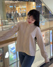 lagogo【萊賽爾】法式花邊襯衫女拉谷谷2025年春新款米色舒適上衣 米色 M 曬單實(shí)拍圖