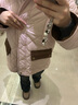 百圖betu女裝冬季新款棉衣翻領(lǐng)拼接撞色寬松棉服外套女2411T66 粉紅 S 曬單實(shí)拍圖