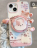 踏朵 卡通可愛貓咪磁吸無線充適用蘋果16Promax手機殼iphone15pro支架14新款男女款13全包防摔趣味軟邊 雙層磁吸無線充【三只貓咪】+磁吸支架 iPhone 14 曬單實拍圖