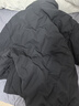三福2024冬季男士保暖立領直充羽絨服 時尚休閑落肩外套489408 黑色 XL 曬單實拍圖