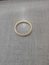 夢(mèng)金園黃金戒指女 古法足金素圈小方戒簡(jiǎn)約百搭指環(huán)送男友送女友 14圈口（面寬約0.2cm）-約2.80g 曬單實(shí)拍圖