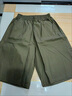 璇醇女生短褲夏天過(guò)膝中褲六分女夏季韓版寬松休閑顯瘦闊腿褲 綠色 M 曬單實(shí)拍圖