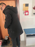 羅蒙（ROMON）中長款白鴨絨羽絨服冬季男士新款加厚保暖連帽外套防寒時尚男裝 黑色帶毛領(lǐng) XL (180) 建議145-160斤 曬單實拍圖