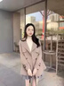 FSHE中長(zhǎng)款風(fēng)衣外套女春秋2025年新款時(shí)尚小個(gè)子百搭洋氣春秋西裝上衣 卡其色 M 96-105斤 曬單實(shí)拍圖