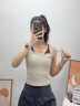 MAIA ACTIVE 【虞書(shū)欣同款】自帶杯 休閑真兩件疊穿瑜伽背心運動(dòng)內衣 51BR05 【虞書(shū)欣同色】淺米駝 S 曬單實(shí)拍圖