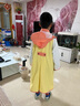 琴飛曼雨衣兒童雨衣幼兒園小學(xué)生男女童帶書包位全身防水一體雨衣奶油黃2XL 曬單實拍圖