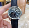 【二手99新】卡地亞（Cartier）男表卡歷博系列 自動機械間金后鑲鉆日期顯示二手奢侈品腕表手表鐘 表徑42mm黑盤型號W7100041 曬單實拍圖