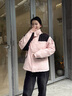 西域駱駝（VANCAMEL）沖鋒衣女男三合一連帽外套秋冬抓絨夾克防風(fēng)保暖加厚滑雪服登山服 KY23658嫩粉-女【三合一可拆內膽】 L 曬單實(shí)拍圖
