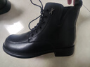 紅蜻蜓高幫6孔馬丁靴女靴子加絨保暖棉靴女短筒朋克風(fēng)皮靴 WTC434341C 曬單實(shí)拍圖