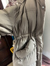 艾萊依仿羊羔毛領(lǐng)羽絨服女中長款大衣保暖外套 茶褐色 M 曬單實拍圖