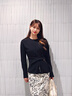 Laurèl勞芮25春新款時(shí)尚不對稱扭褶高智極簡上衣女LWD361C00600 經(jīng)典黑 XS 155/80A 曬單實(shí)拍圖