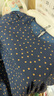 阿瑪施（AMASS）女裝新款復古法式氣質(zhì)波點(diǎn)圓領(lǐng)襯衫上衣女5301128 藏青 S (2碼) 曬單實(shí)拍圖