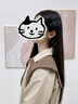 岱妮DAINEI朵朵花語(yǔ)皮革發(fā)夾邊夾側邊女劉海夾子前額高顱頂水滴夾發(fā)飾 黑色 曬單實(shí)拍圖